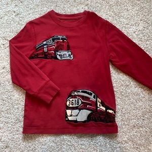 Gymboree boys red train shirt